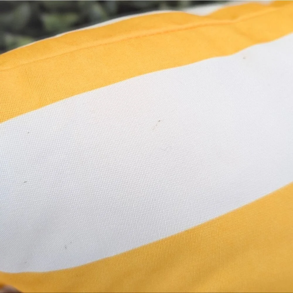 Tommy Bahama Awning Stripe Yellow Decorative Pillow - Set of 2